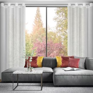 Firana gotowa na przelotkach LUNA 140x250 Eurofirany biały