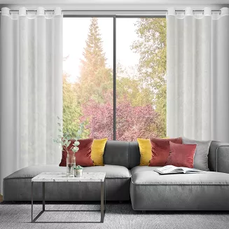 Firana gotowa na przelotkach LUNA 140x250 Eurofirany biały