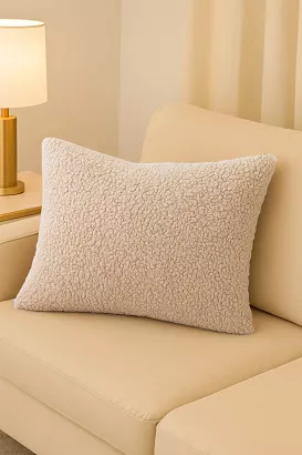 Poszewka dekoracyjna Dreamy boucle 50x70 beżowa baranek+bukla