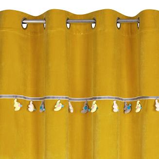 Zasłona gotowa na przelotkach KIDS 140x250 Eurofirany musztardowy