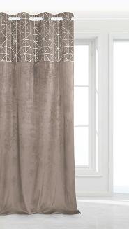 Ciemno Beżowa Zasłona Welurowa 140x250 Glossy