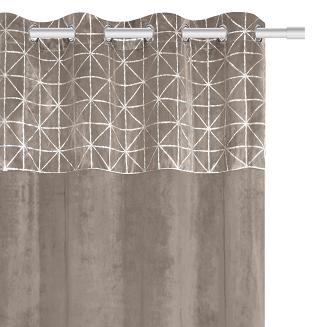 Ciemno Beżowa Zasłona Welurowa 140x250 Glossy