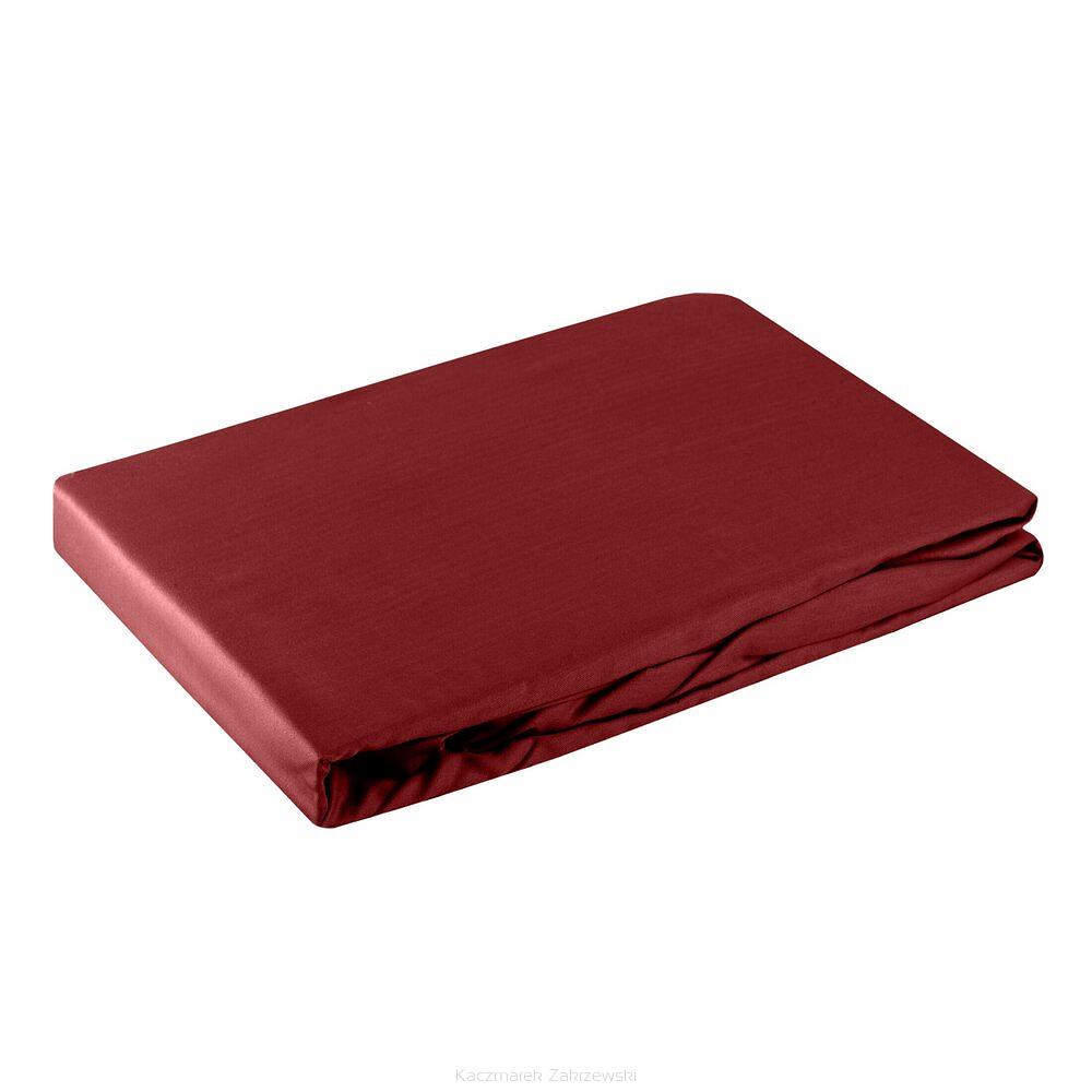 Prześcieradło satynowe z gumką NOVA3 220x200x30 Eurofirany czerwony