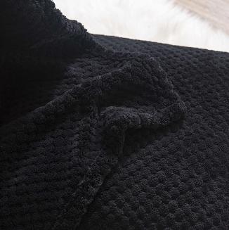 Koc narzuta z mikrofibry Monte 150x200 czarny