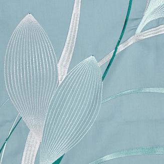 Pościel haftowana HAFT1 160x200 Eurofirany liście błękitna