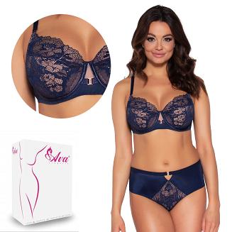 Biustonosz Semi-Soft AV 1937 półusztywniany granatowy