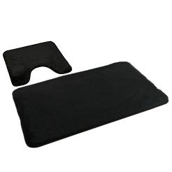 Dywanik łazienkowy 2-częściowy LOMBOK Euromat puszysty czarny