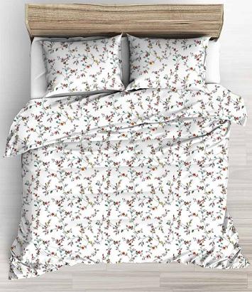 Pościel flanelowa 160x200 wzór drobne kwiatuszki