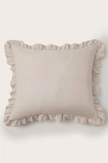 Poszewka do pościeli z falbanką RUFFY PREMIUM 50x70 beżowa