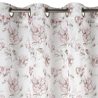 Firana gotowa na przelotkach AMBER 140x250 Eurofirany beżowy