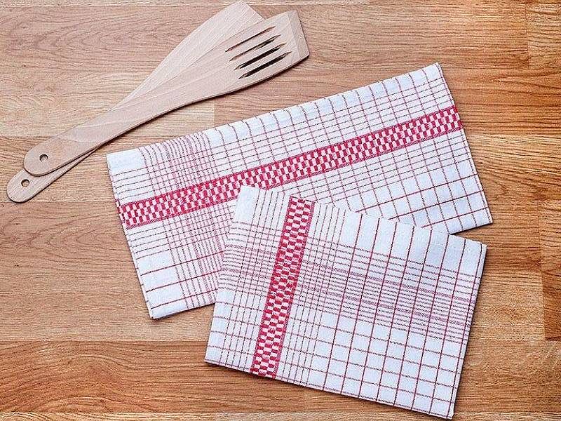 Ścierka kuchenna NINA 45x65 wzór czerwona kratka