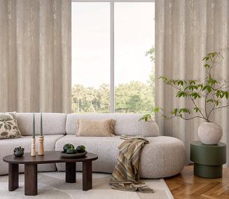 Zasłona gotowa DARA 140x250 Eurofirany ciemnobeżowy