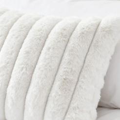 Biała Poszewka Futrzana 45x45 Bunny