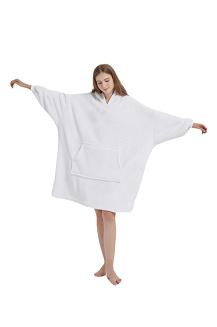 Kocobluza z kapturem Sherpa HOODIE biała