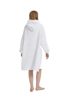 Kocobluza z kapturem Sherpa HOODIE biała