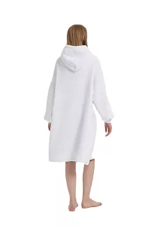 Kocobluza z kapturem Sherpa HOODIE biała