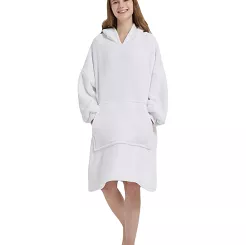 Kocobluza z kapturem Sherpa HOODIE biała