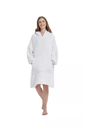 Kocobluza z kapturem Sherpa HOODIE biała