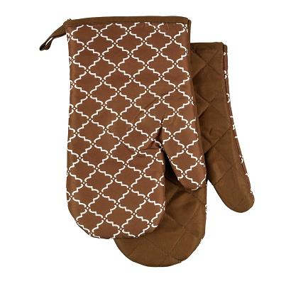 Rękawice kuchenne 18x27 z magnesem 2 szt. brązowe maroko clover
