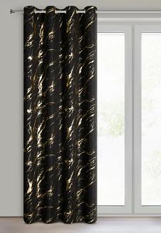 Zasłona gotowa na przelotkach LANI 140x250 Eurofirany czarny