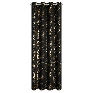 Zasłona gotowa na przelotkach LANI 140x250 Eurofirany czarny