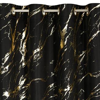 Zasłona gotowa na przelotkach LANI 140x250 Eurofirany czarny