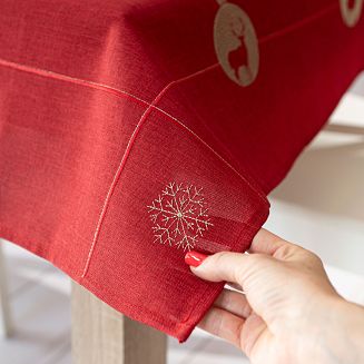 BŁYSZCZĄCY RENIFER Bieżnik z haftem szer.40cm x wys.140cm kolor 003 czerwony 295157/KSP/L03/040140/1