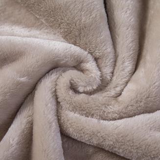 Koc akrylowy na fotel tłoczony VITO 200x220 geometryczny wzór taupe