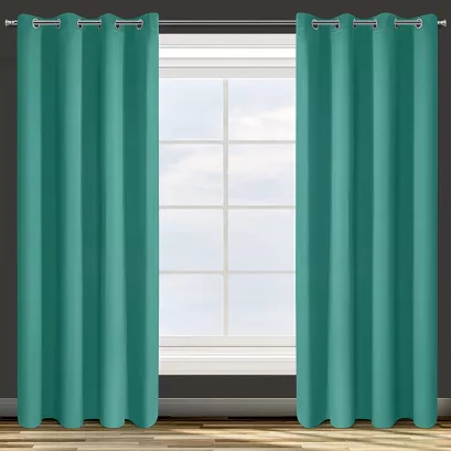 Zasłona gotowa na przelotkach PARISA 140x250 Design91 turkusowa