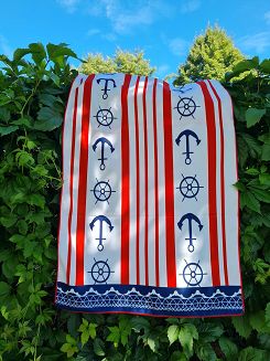 Ręcznik plażowy 70x140 wzór marynarski