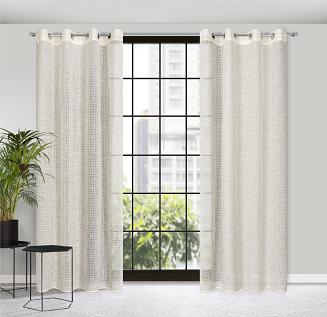 Zasłona gotowa na przelotkach NADIN 140x250 Eurofirany naturalny