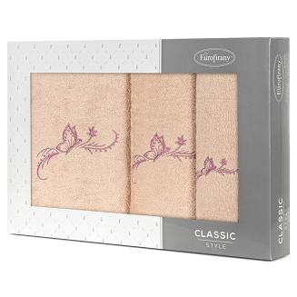 Komplet ręczników 3 cz. FAIRY 30x50 Eurofirany pudrowy