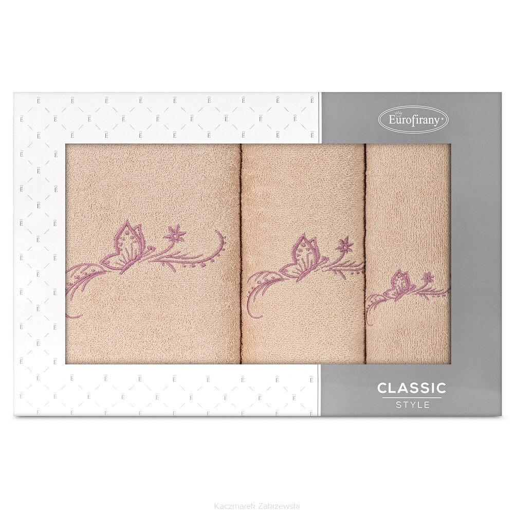 Komplet ręczników 3 cz. FAIRY 30x50 Eurofirany pudrowy