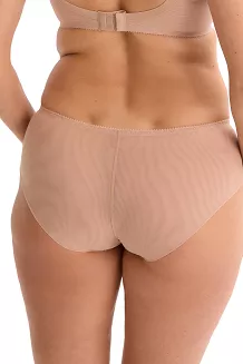 Figi damskie bikini z haftem Oriana 036 beżowe