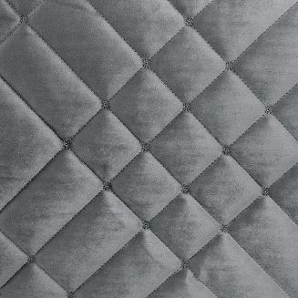 Poszewka dekoracyjna RIA6 50x70 Eurofirany stalowa welwetowa geometryczne przeszycia kryza