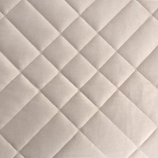 Poszewka dekoracyjna RIA6 50x70 Eurofirany kremowa welwetowa geometryczne przeszycia kryza