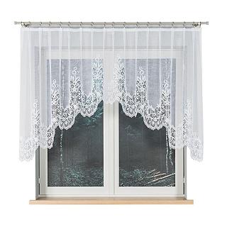 Firanka żakardowa gotowa na żabki BERENIKA 330x120 biała