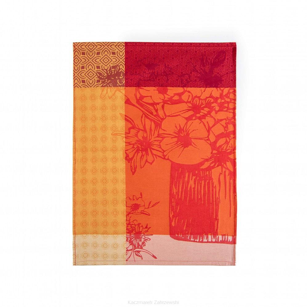 Ścierka kuchenna Bouquet 50x70 Zwoltex GOAT czerwona pomarańczowa