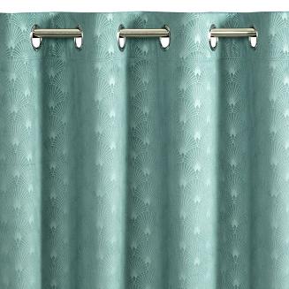 Zasłona gotowa na przelotkach JULIA 140x250 Eurofirany morski