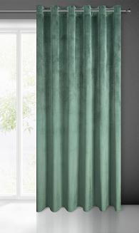 Zasłona gotowa na przelotkach MELANIA 140x250 Eurofirany ciemno zielona