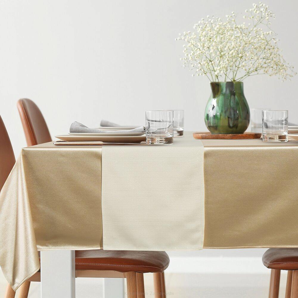 Obrus dekoracyjny GLAMO 140x300 Eurofirany beżowy