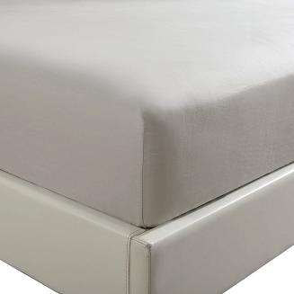 Prześcieradło satyna bawełniana z gumką 90x200 SIN taupe