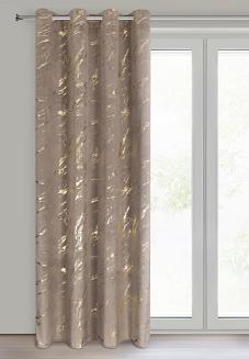 Zasłona gotowa na przelotkach MOLLY 140x250 Eurofirany brązowy