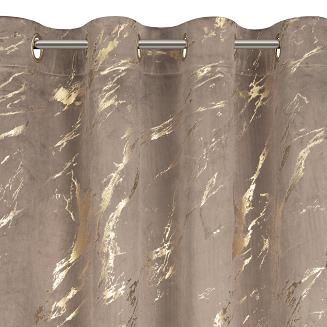 Zasłona gotowa na przelotkach MOLLY 140x250 Eurofirany brązowy