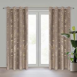 Zasłona gotowa na przelotkach MOLLY 140x250 Eurofirany brązowy