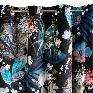 Zasłona gotowa na przelotkach ALANI Eurofirany czarny