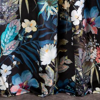 Zasłona gotowa na przelotkach ALANI Eurofirany czarny