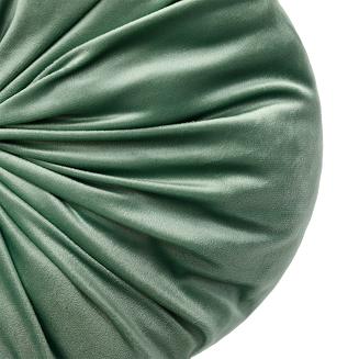 Poszewka dekoracyjna Soft welurowa szałwiowa okrągła