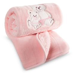 Koc Pierre Cardin BABY3 80x110 Pierre Cardin Eurofirany różowy misie