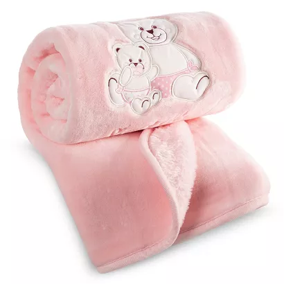 Koc Pierre Cardin BABY3 80x110 Pierre Cardin Eurofirany różowy misie